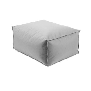 Grauer mokebo Outdoor Pouf Hocker 'Ruhestifter' mit EPS-Füllung für Garten und Terrasse.