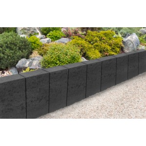 EHL Palibord Tulo Rechteck, 8x30x50 cm, Anthrazit, zur Garteneinfassung oder als Mauersystem.
