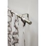 Gardinia Gardinenstangen-Set Zylinder, Edelstahl, 120-210 cm, mit Gardine an der Wand.