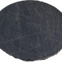 Runde Schiefer-Trittplatte in Graphit-Schwarz, Ø 50 cm, für Gartenwege.