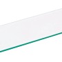 Klarer, eckiger Glasboden Villar (80x20x0,6 cm) für Regale & Möbelbau.