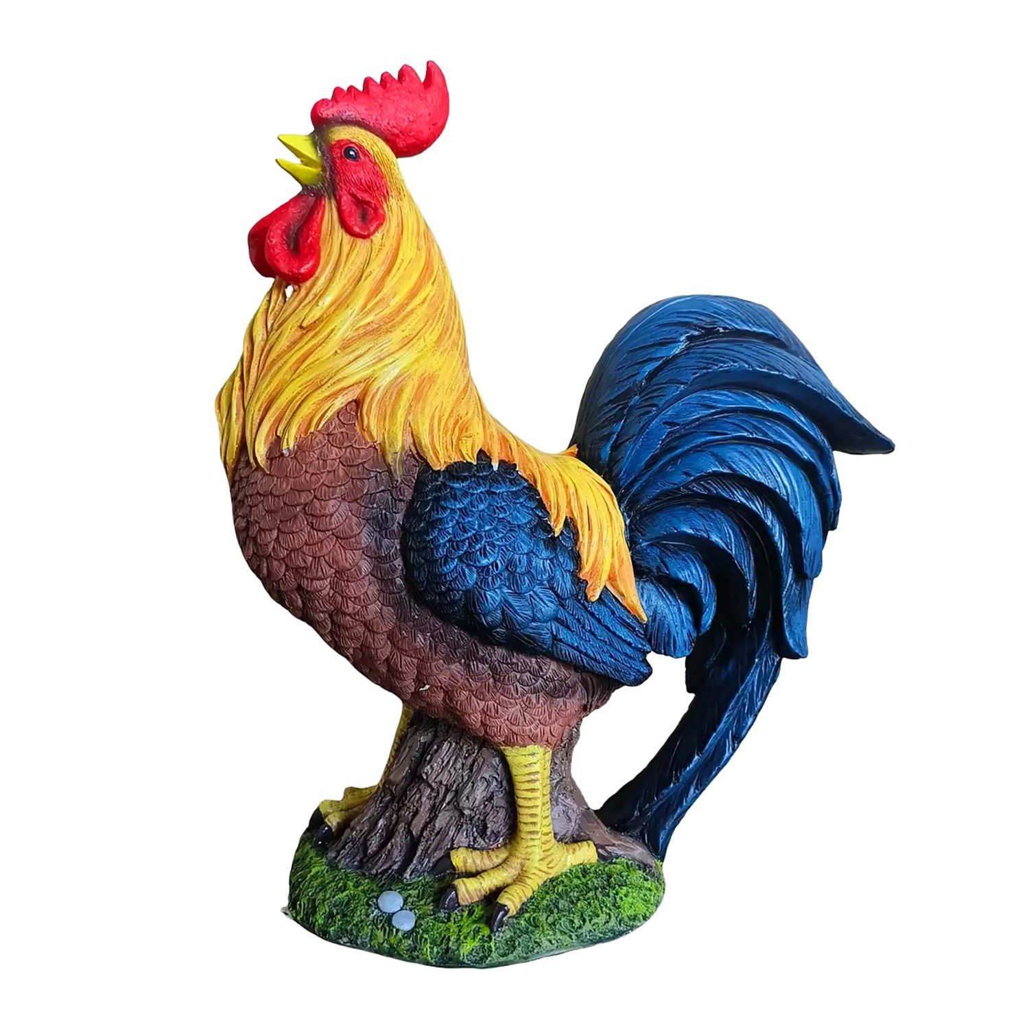 Relaxdays Gartenfigur Huhn Polyresin Braun UV-Beständig 24 cm x 19 cm x 9 cm