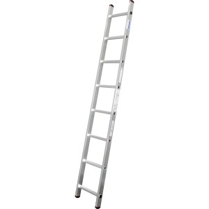Krause Anlegeleiter Corda mit 8 Sprossen, Aluminiumleiter für den Heimgebrauch.