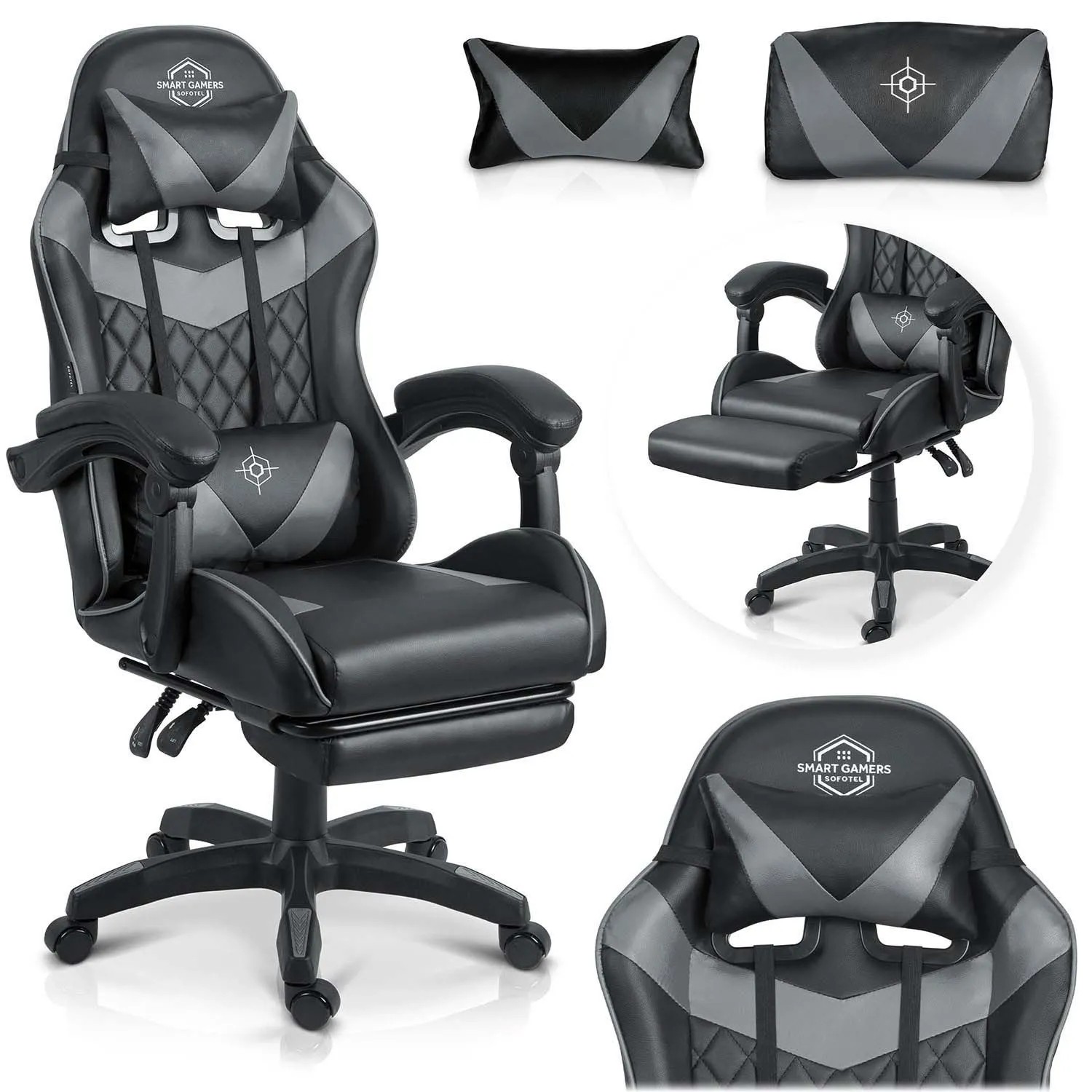 Sofotel Draknor Ii Gaming Stuhl Schwarz Und Grau