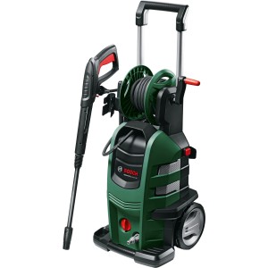 Bosch AdvancedAquatak 160 Hochdruckreiniger mit Schlauchaufroller und Lanze.