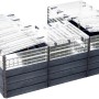 Garantia Hochbeet-System U Turbo Plus Ergo Quadro 80x240x160 cm Stone mit Frühbeetabdeckung.