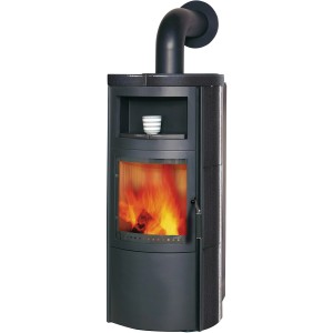 Hark Vito WW GT ECOplus Kaminofen Ofenkacheln Meteorschwarz 14 kW