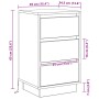 vidaXL Nachttisch mit Beton Grau 39 x 34,5 x 65 cm Holzwerkstoff 869629_13
