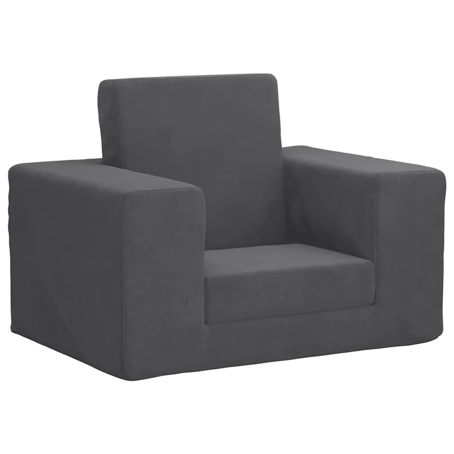 vidaXL Schlafsofa für Kinder Anthrazit Weicher Plüsch 4104786