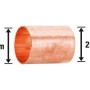 Kupfer Löt-Muffe Typ 5270, 30 mm für Heizung und Wasserinstallation.