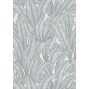 Guido Maria Kretschmer Vliestapete Sansibar, silbernes Blätter-Design für stilvolle Wände.