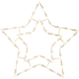 LED-Fensterbild Stern, warmweiß, 50 LEDs, Weihnachtsdeko für Innen, 45-50cm hoch.