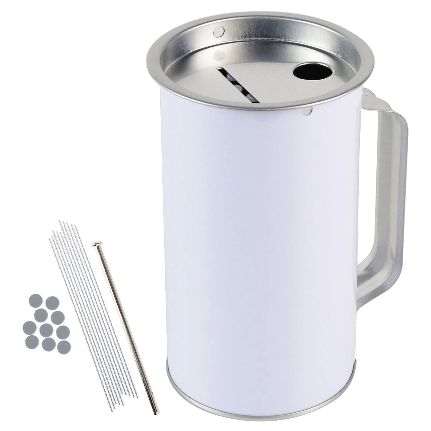 HMF 45000-07 Spendendose mit Griff 15 x 8 cm Lichtgrau