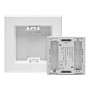 Homematic IP Wandtaster 2-fach, Rückseite mit Montageplatte und Batteriefach für 2 AAA-Batterien. Funk-Wandtaster Hausautomation.