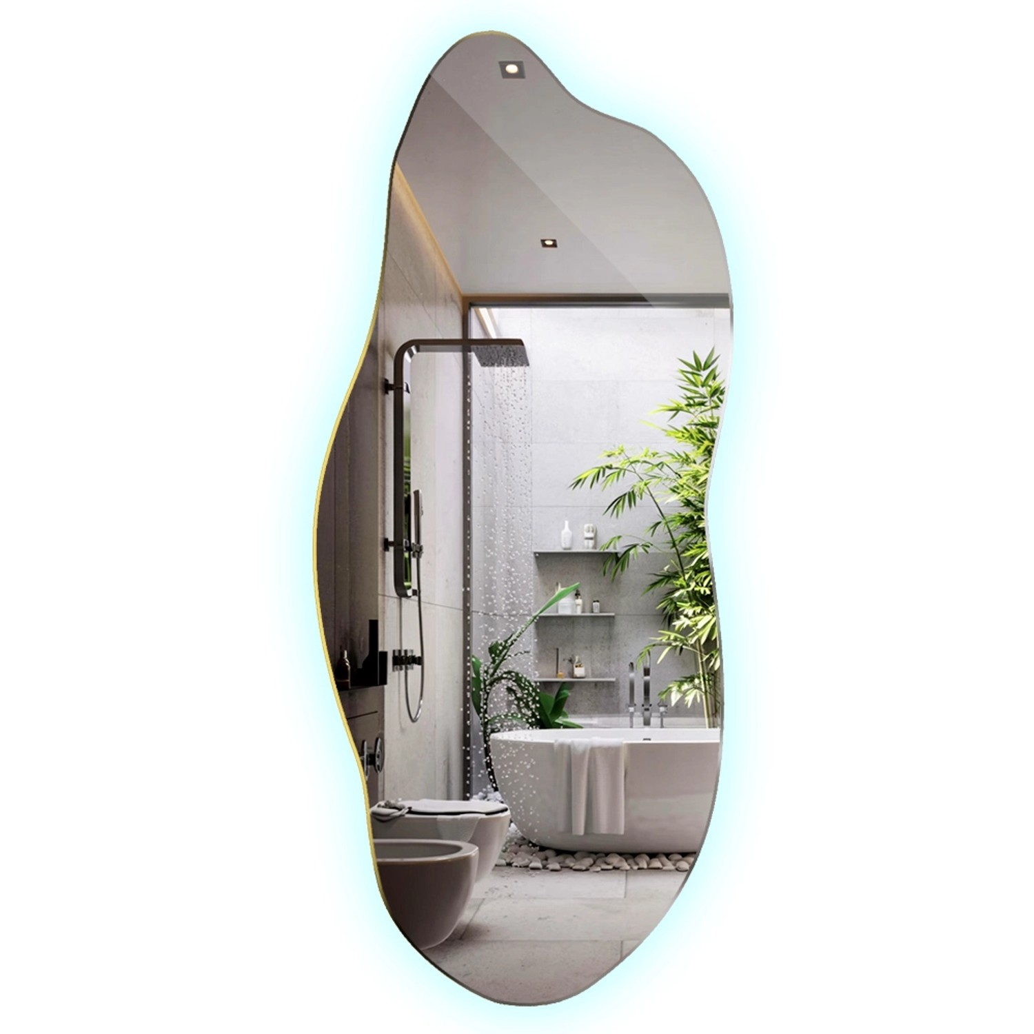 Tulup LED Spiegel Organischer Spiegel Mit Beleuchtung 35x80 cm LED Organisc günstig online kaufen