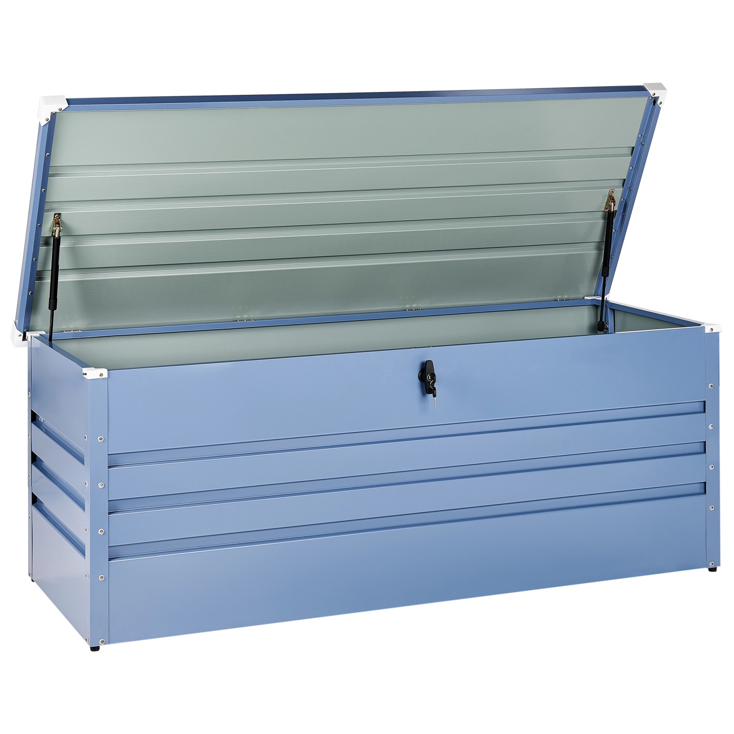 Beliani Truhe CEBROSA Blau 70x165x67
