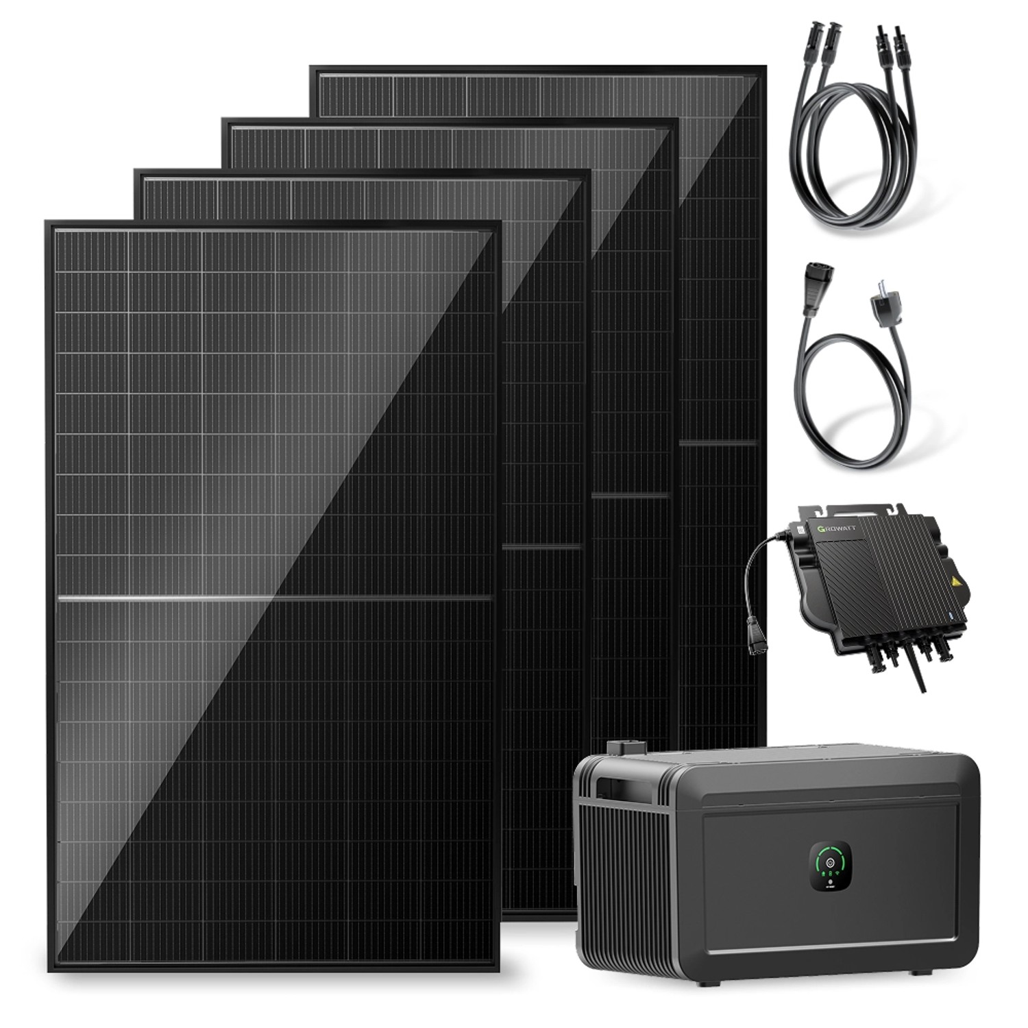 Solakon Balkonkraftwerk 2000W 800W Solaranlage mit Speicher Steckerfertig K günstig online kaufen
