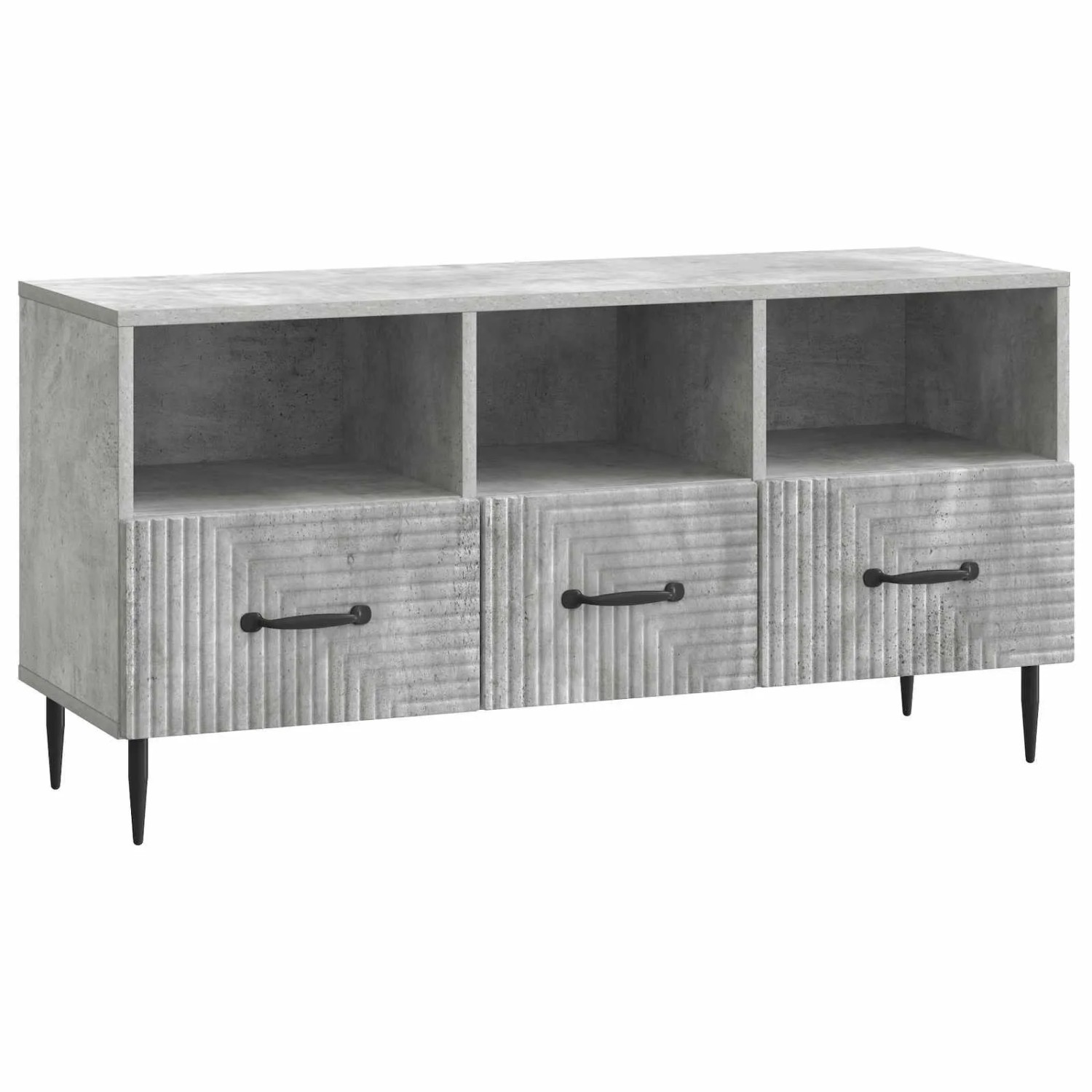 vidaXL TV-Schränk Betongrau 102 x 34,5 x 50 cm Holzwerkstoff 894908