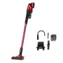 Roter Einhell Akku-Stielstaubsauger TE-SV 18 Li mit 4 Ah Akku, Ladegerät, Wandhalterung und Düsen. Kabelloser Bodenstaubsauger.