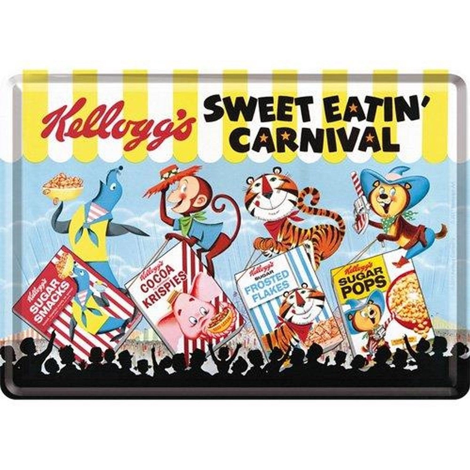 Nostalgic-Art Blechpostkarte - Kellogg's - Sweet Eatin Carnival günstig online kaufen