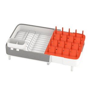 Costway Abtropfgestell Abtropfständer Set für Küchentheke Orange