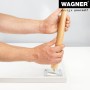 Montage eines Wagner Möbelbeins Wood Buche Natur mit Syno-Gleiteinsatz.