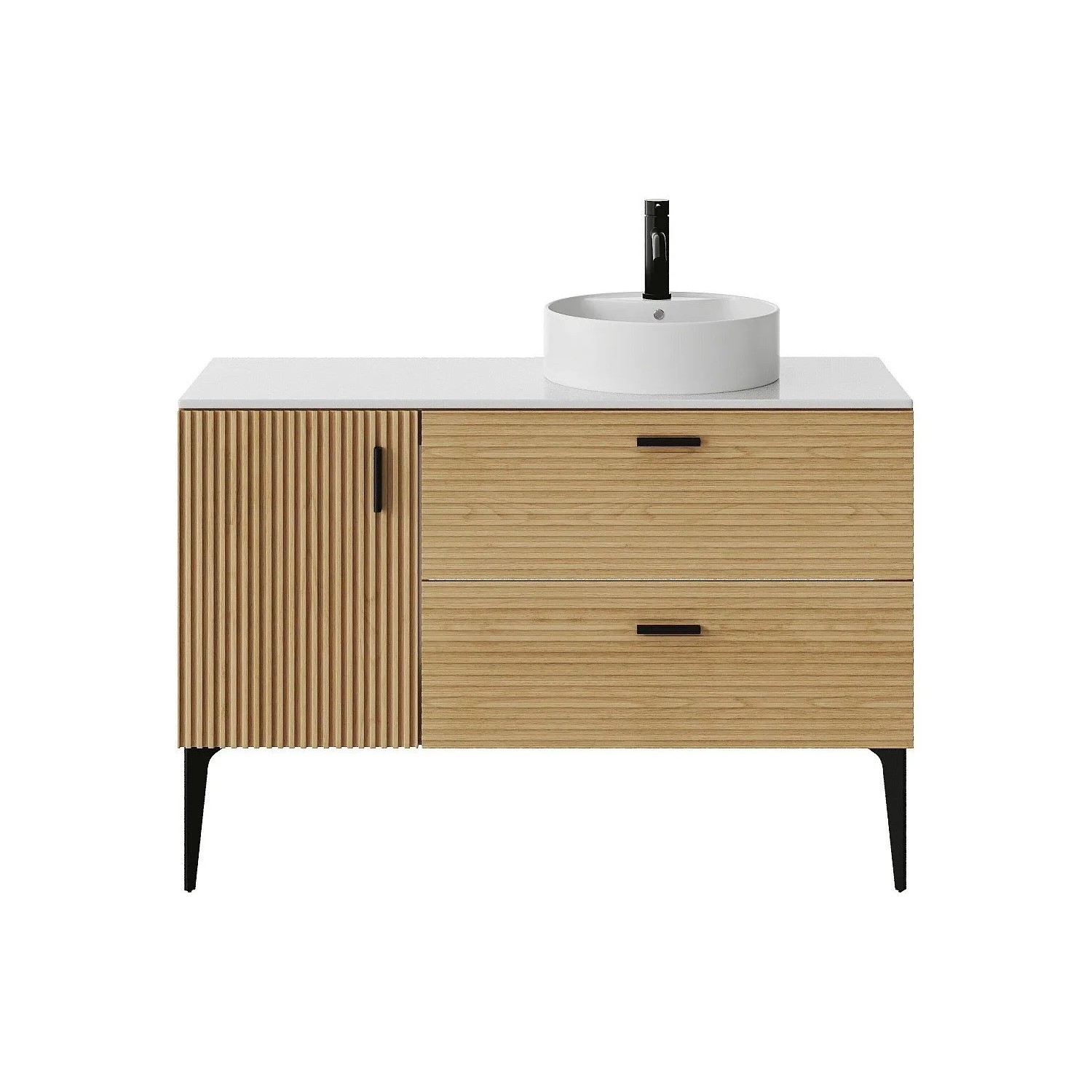 Vente-unique Doppelwaschtisch Sarone Naturfarben Hell 120 cm