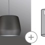 Paulmann URail 2Easy Pirm Lampenschirm, grau, Ø 28cm für Schienensystem.