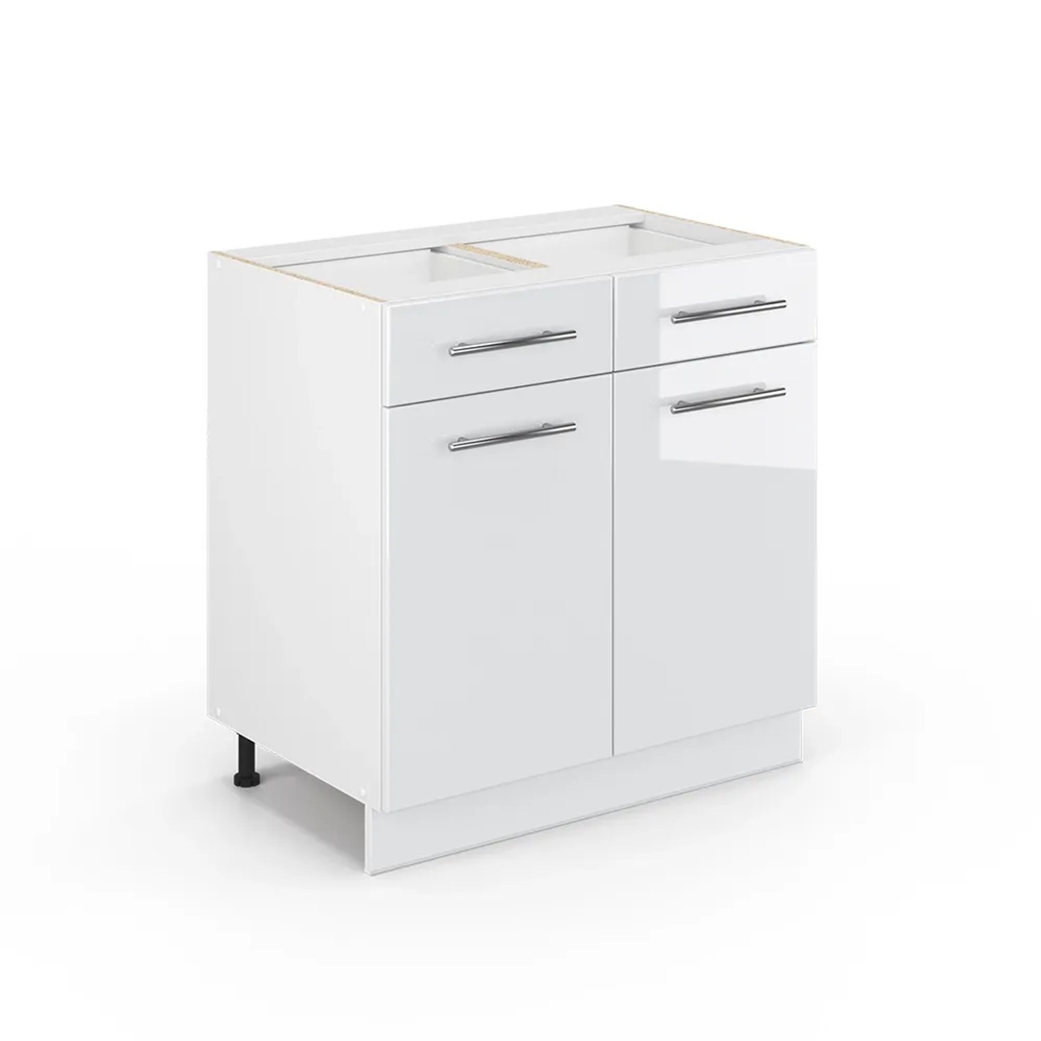 Vicco Badschrank Fame-Line Weiß Hochglanz/Weiß 80 x 82 cm ohne Arbeitsplatte