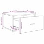 vidaXL Schubladenschrank Artisan-Eiche, 55x45x31cm, mit offener Schublade und Maßangaben.