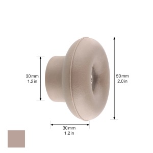 Wagner Wandhaken Hooks4home Dot, Ø 50 mm, Taupe. Dekorativer Haken für Küche, Bad und Flur.