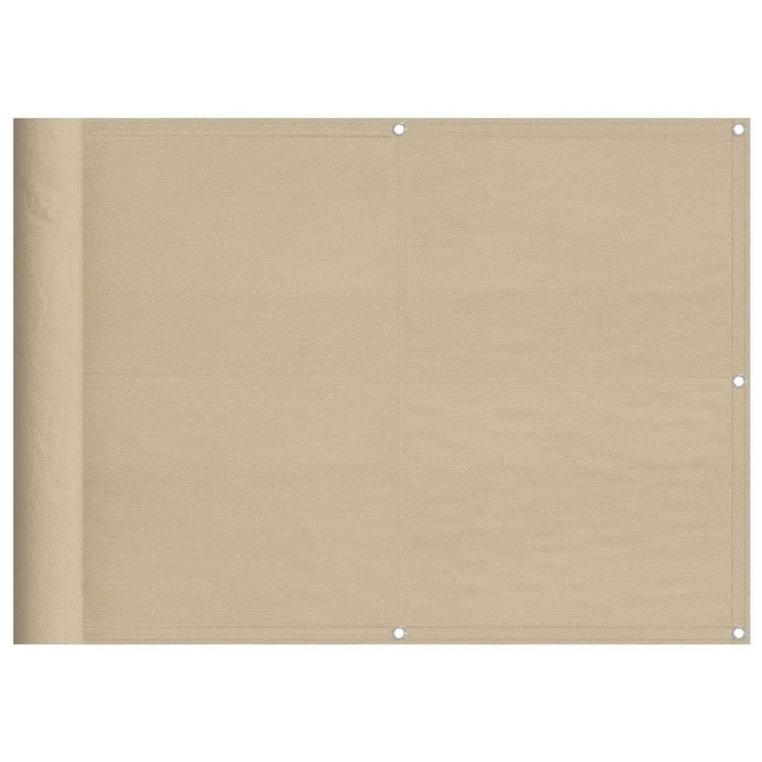 vidaXL Balkon-Sichtschutz Beige 75x1000 cm 100 % Polyester-Oxford 4000174