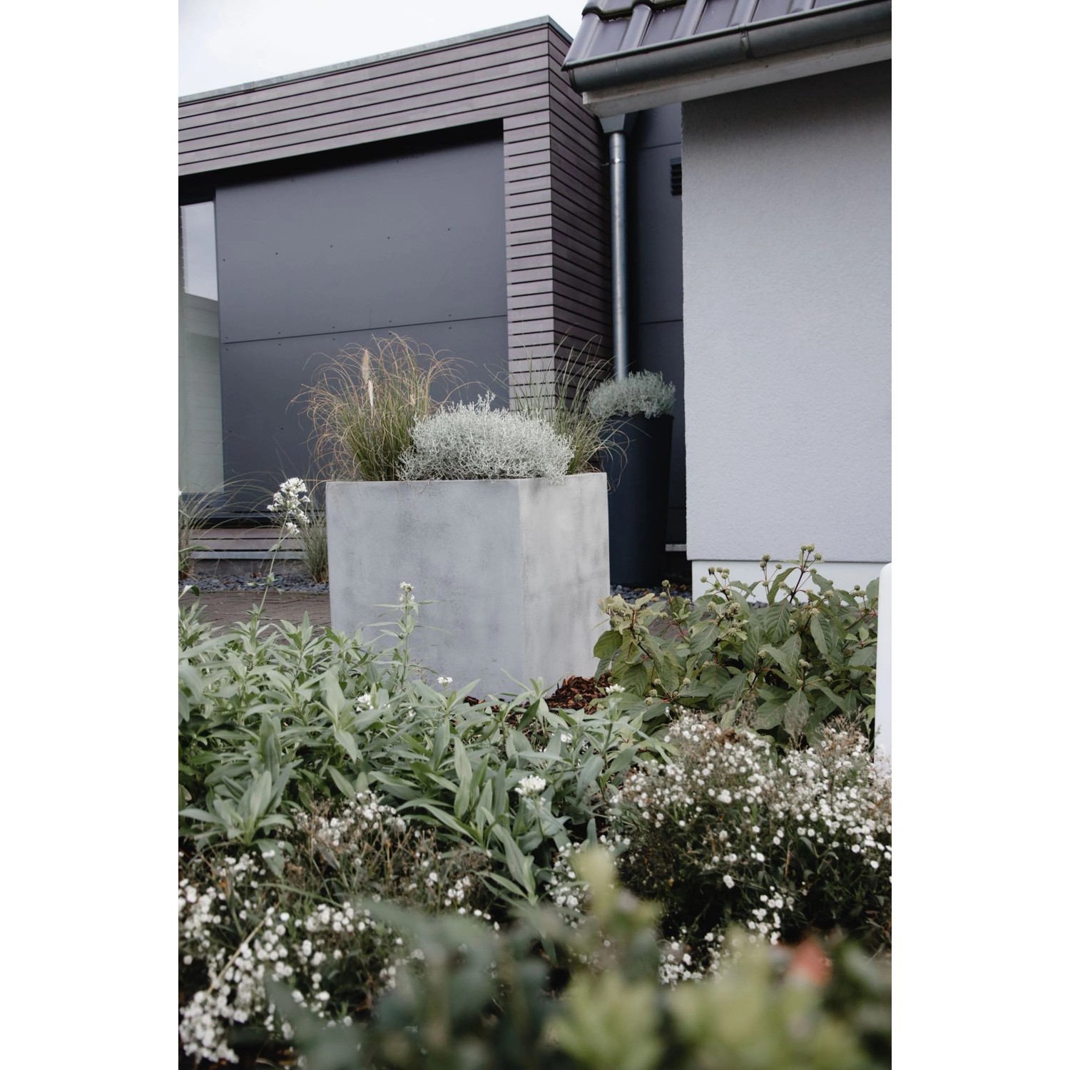 Vivanno Pflanzkübel Block 60 cm x 60 cm x 60 cm Betonoptik Grau kaufen