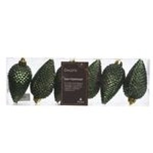 Kaemingk Christbaumschmuck Zapfen Bruchfest  4,5cm  H 8cm 6 Stk Gruen