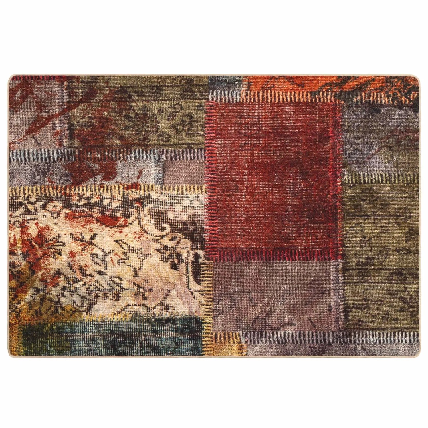vidaXL Teppichläufer MARSA Mehrfarbig 150 x 100 cm Polyester und PVC 42023249