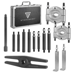 STAHLWERK Lagerabzieher-Set, 14-teilig im Koffer. Werkzeug für Lack- und Karosseriereparatur.