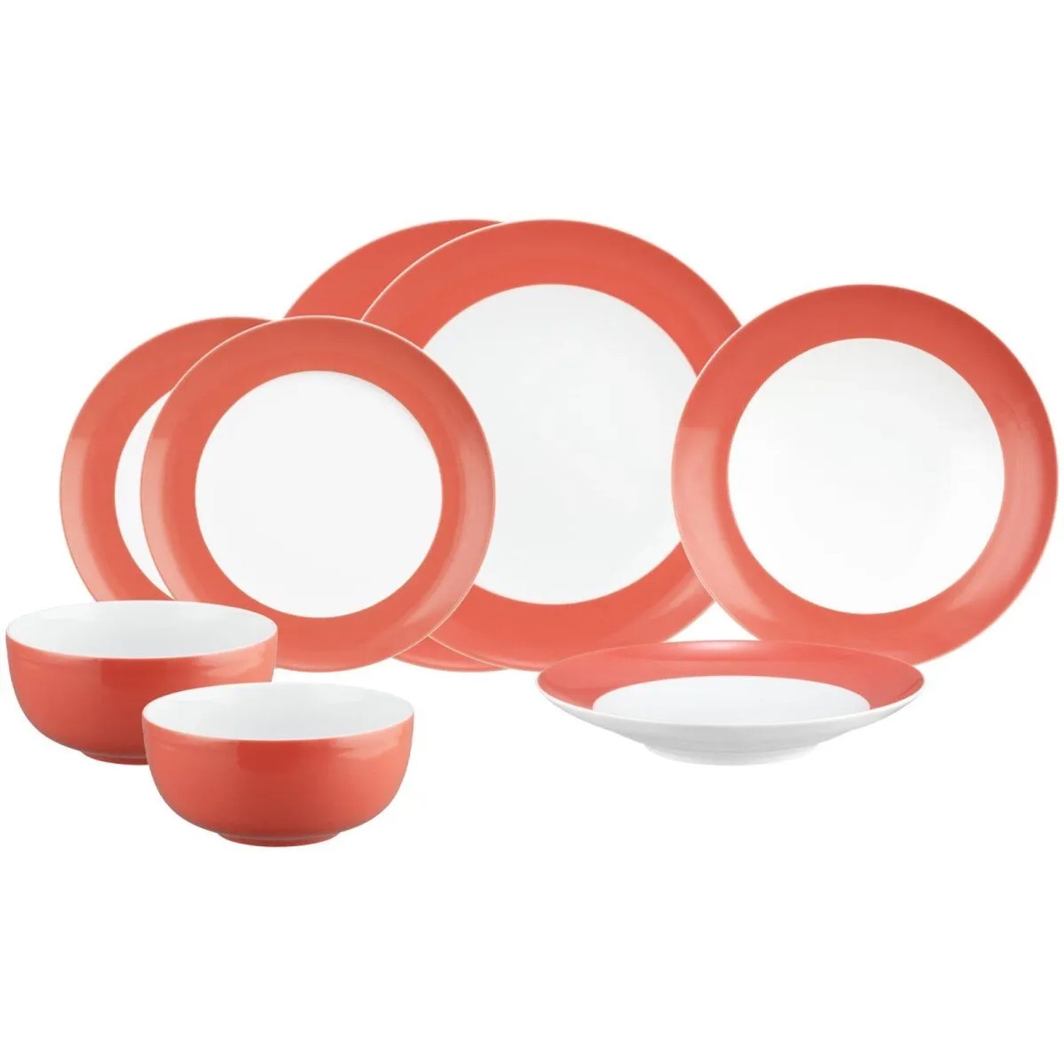 Seltmann Weiden Liberty Pure Colors Einsteiger-Set 8-teilig Flamingo Red