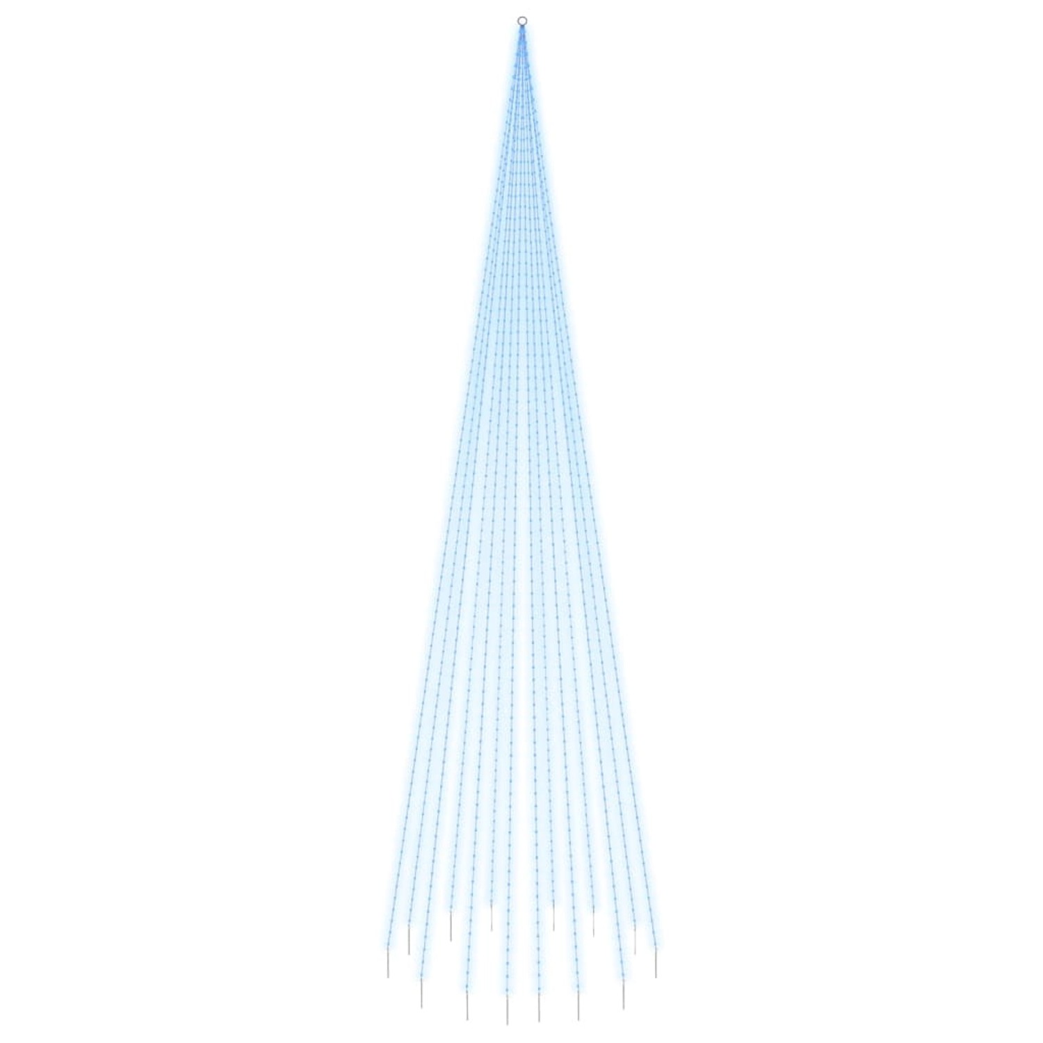 vidaXL LED-Weihnachtsbaum für Fahnenmast Blau 1134 LEDs 800 cm 343532