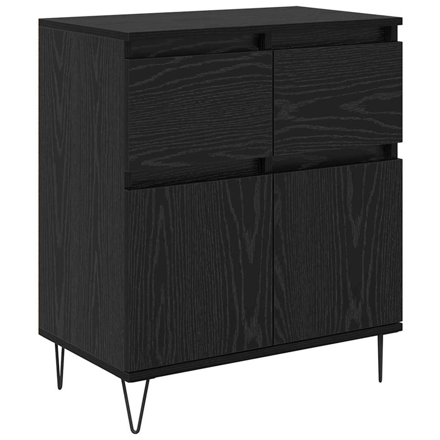 vidaXL Sideboard mit Schubladen Schwarz Eichen-Optik 60 x 35 x 70 cm 881734 günstig online kaufen