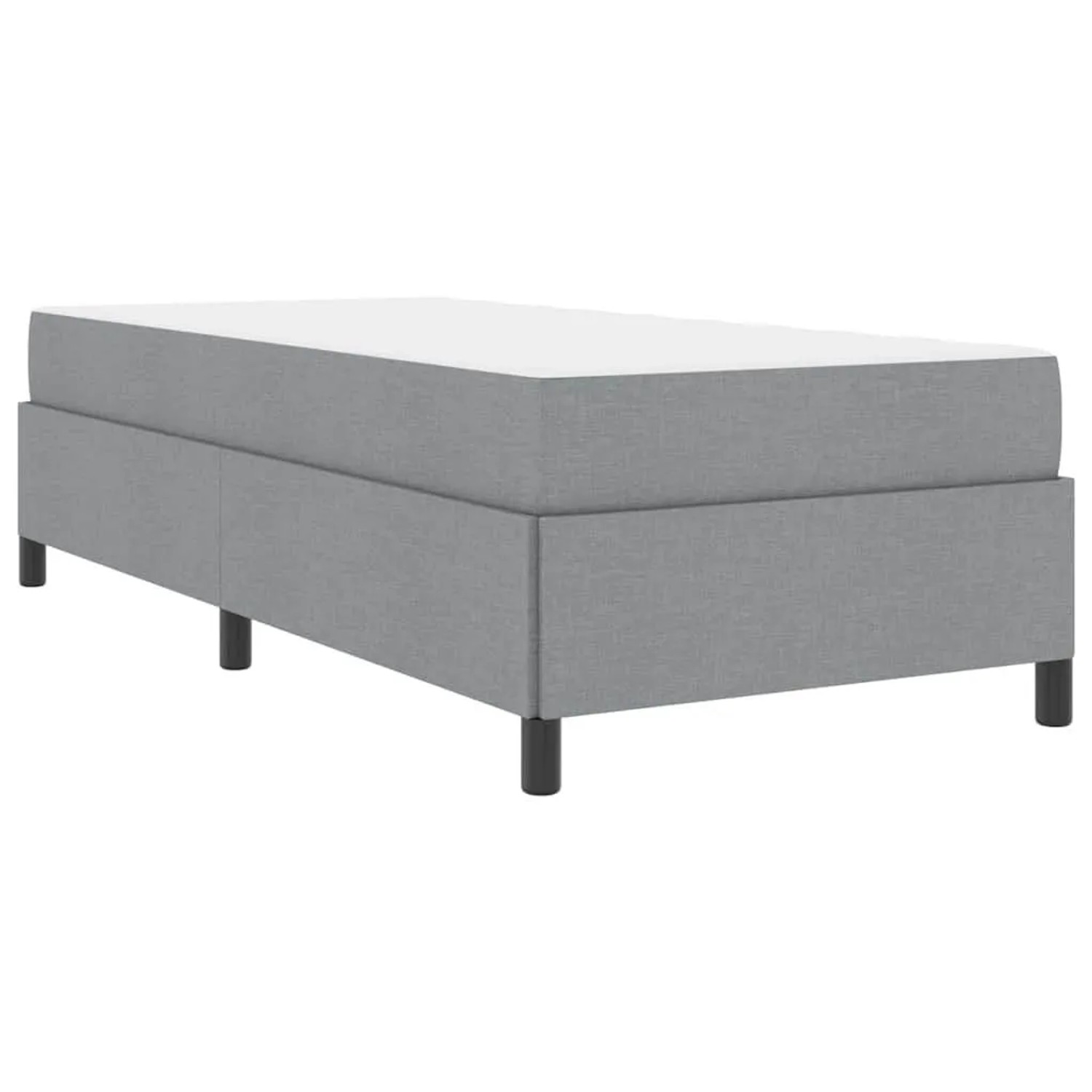 vidaXL Boxspringbett Hellgrau 90 x 200 cm Stoff 3398829 günstig online kaufen