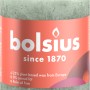 Bolsius Rustik-Kerze Shine, Ø 6,8 cm, 8 cm hoch, jadegrün. Stumpenkerze für gemütliche Atmosphäre.