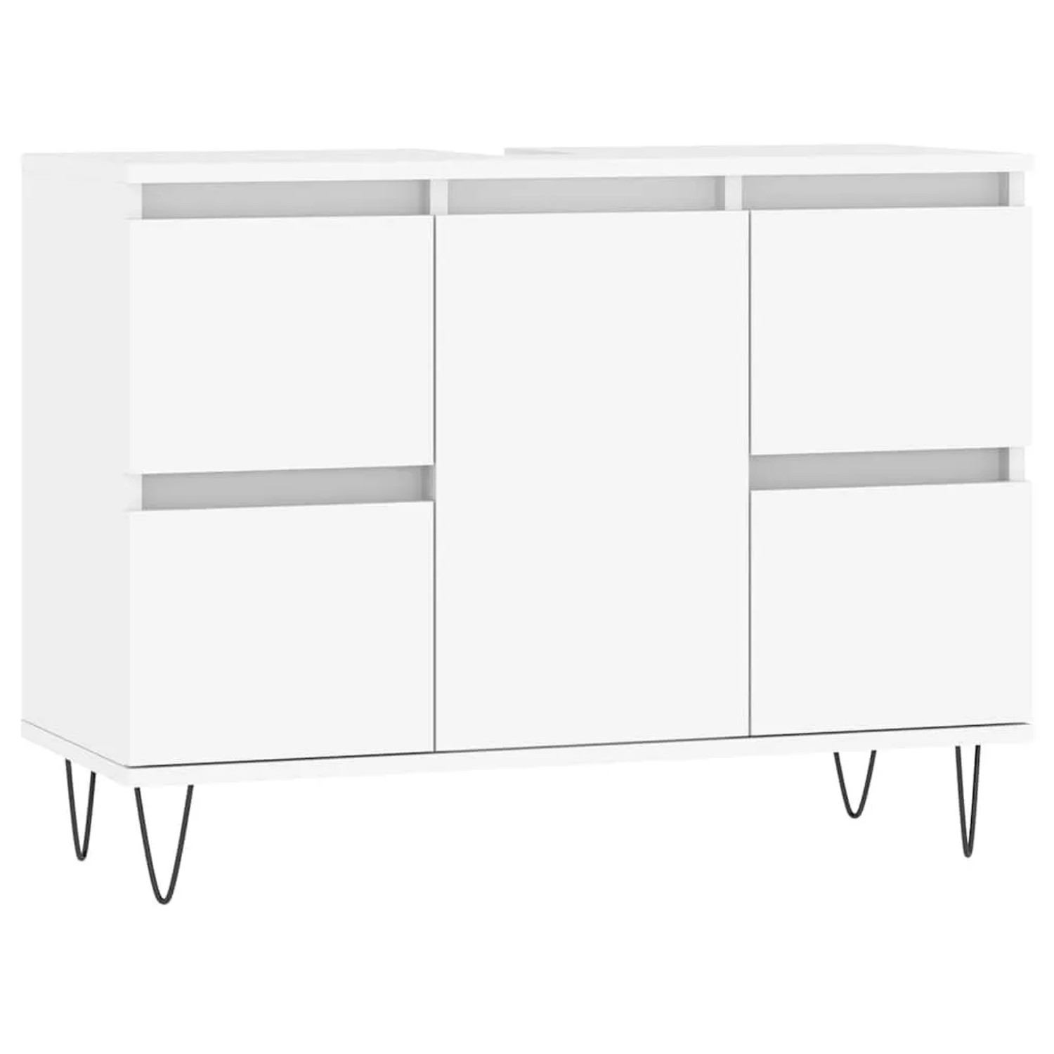 vidaXL Badschrank Weiß 80x33x60 cm Holzwerkstoff 831652
