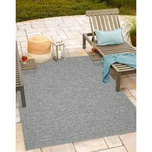 Floornovo Indoor & Outdoor Teppich Nr. 105 Grau Gemustert 200 x 140 cm