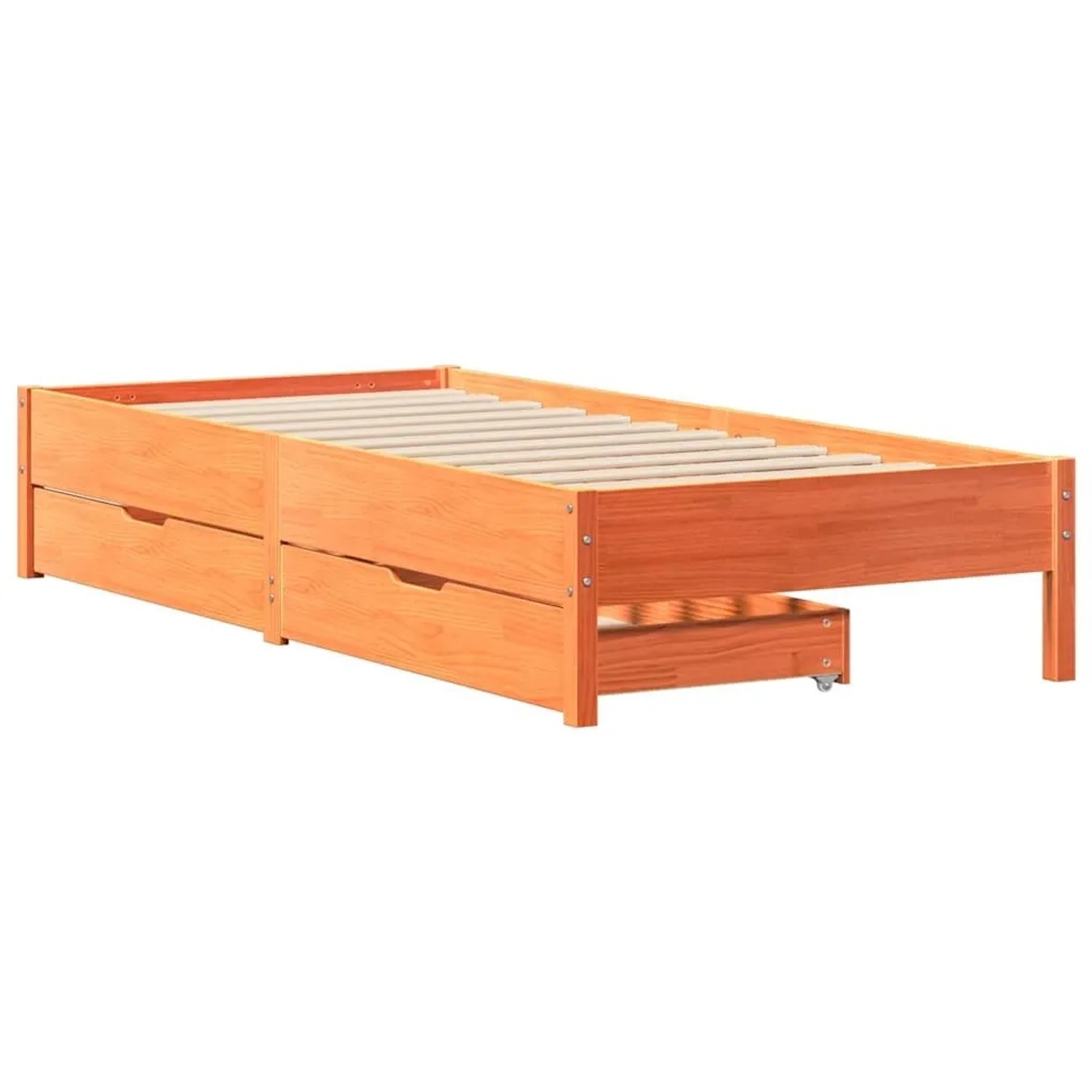 vidaXL Massivholzbett ohne Matratze Wachsbraun 90x200 Kiefernholz 3301721 günstig online kaufen