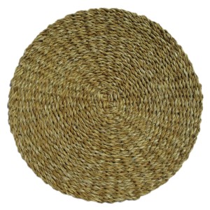 Rundes Boltze Tischset Sophy aus Seegras, Ø 32cm, Natur.
