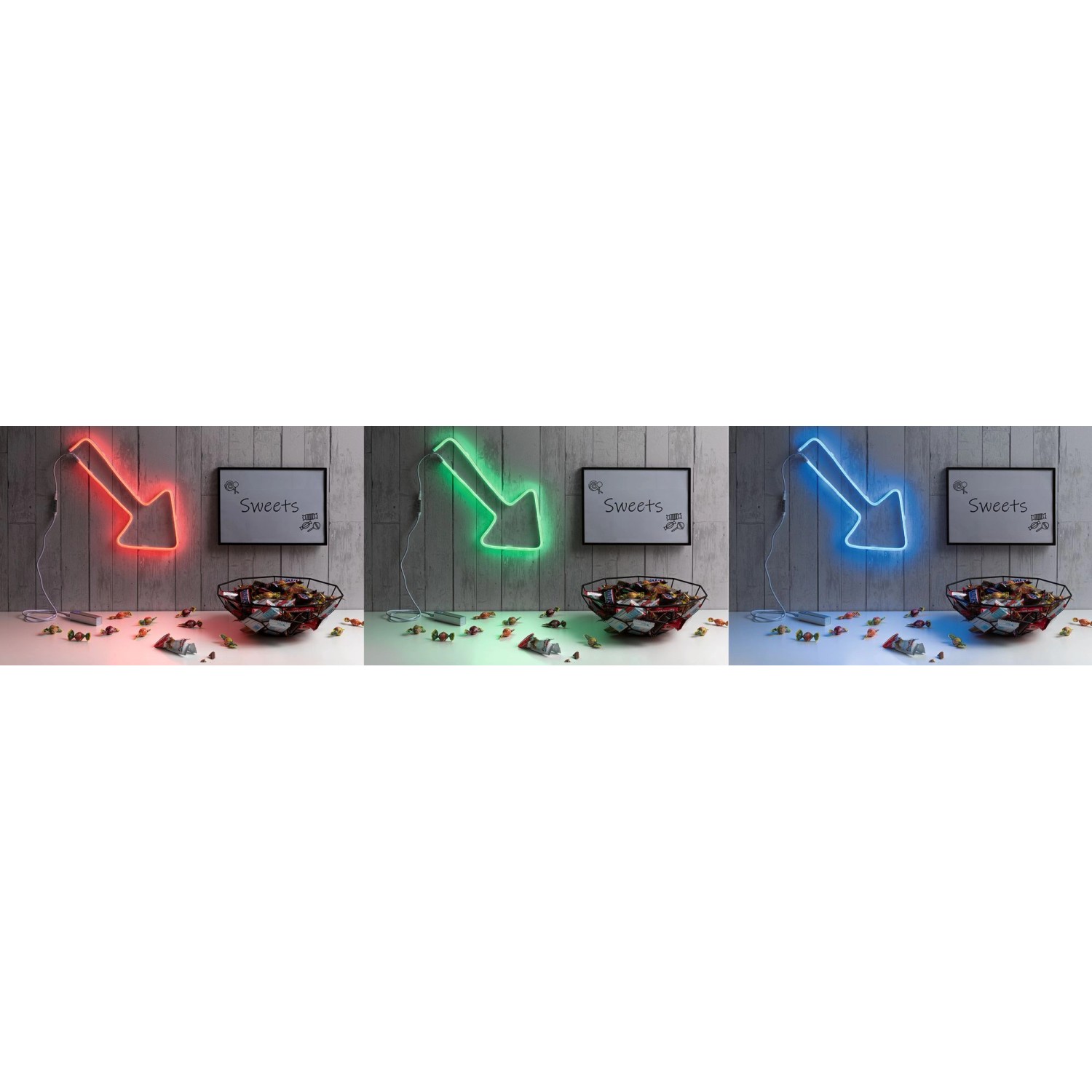 Paulmann Neon Colorflex LED-Streifen, 1m, RGB, mit USB-Anschluss, verschiedene Farben.