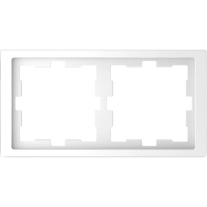 Merten Rahmen 2-fach D-Life, lotosweiß, für Schalter und Steckdosen