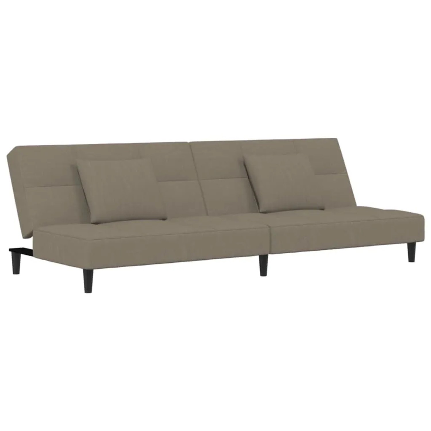 vidaXL Schlafsofa 2-Sitzer mit 2 Kissen Hellgrau Samt 375807 günstig online kaufen