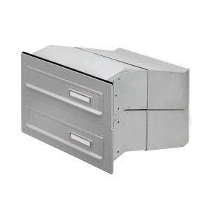 Burg Wächter Einwurfblende 794 Silber für Briefkästen, profilierte Blende für Durchwurf-Briefkasten 795.