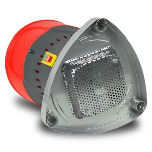 EBERTH Getreidemühle mit Standfuß, 1000W, 6L Trichter, 300kg/h. Ansicht von unten.